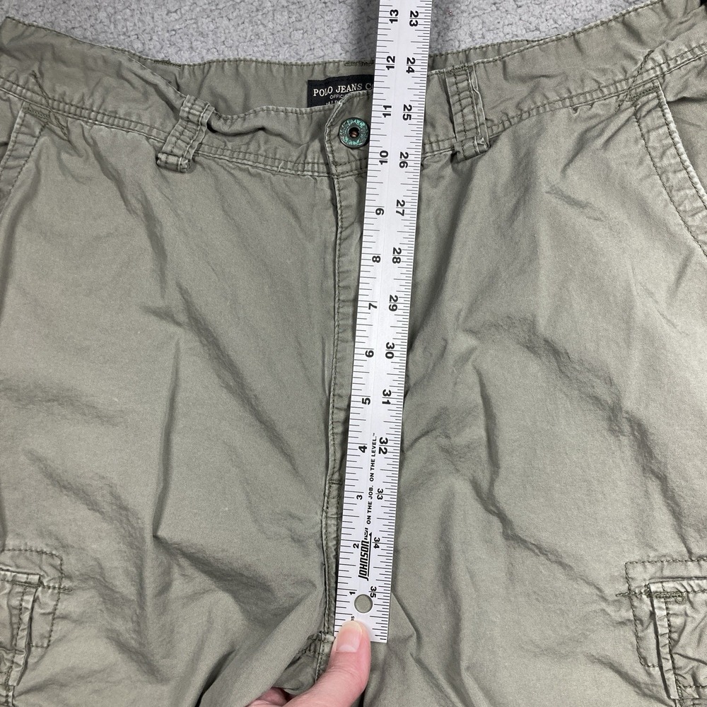 Polo Shorts Mens 34 Olive Green Cargo 12 in Inseam Military Surplus Gorpcore - Picture 5 of 16